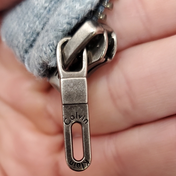 CALVIN KLEIN COMFY BLUE ZIP UP HOODIE - Picture 5 of 5